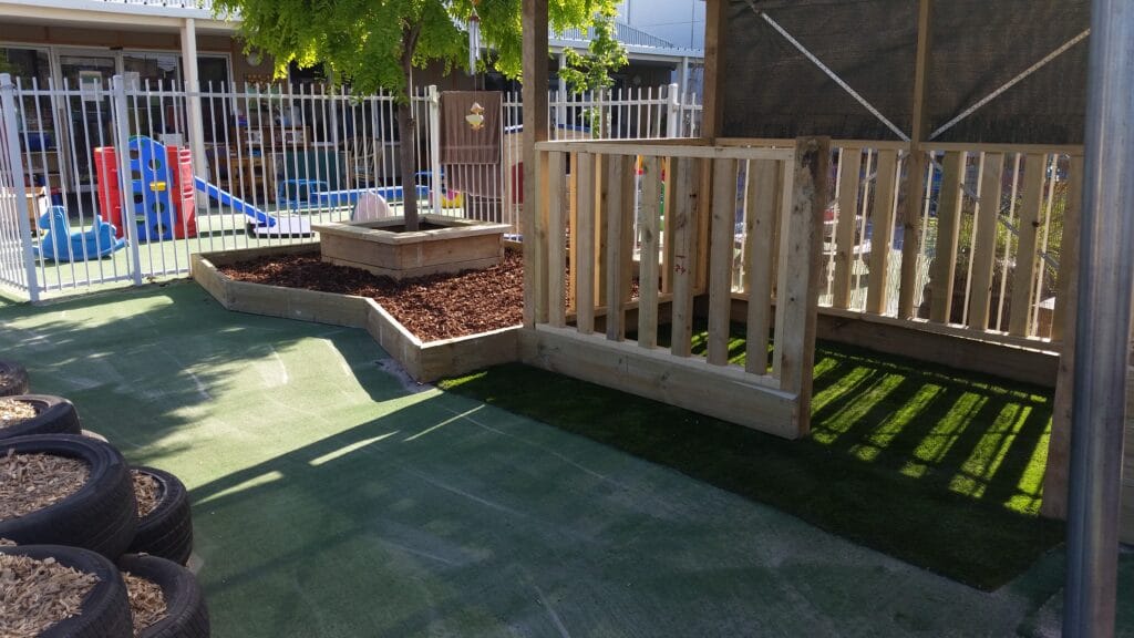 Completed childcare outdoor learning environment, Melbourne