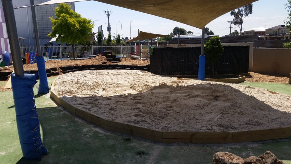 Childcare outdoor play area construction, Melbourne