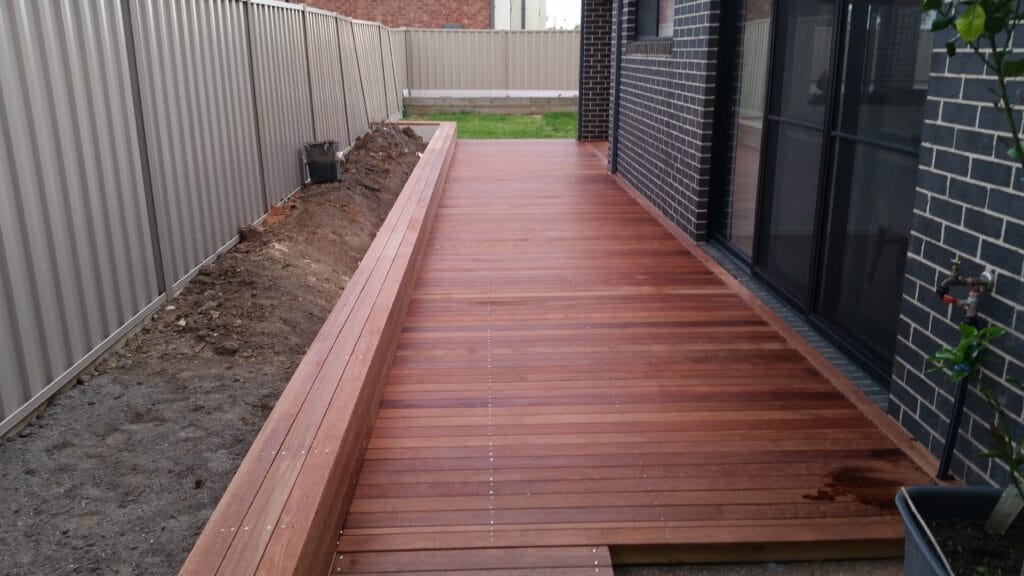 Retaining wall construction completed, Melbourne west