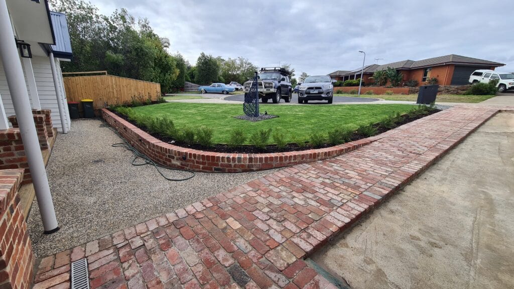 Raised garden bed along fence line, Bacchus Marsh