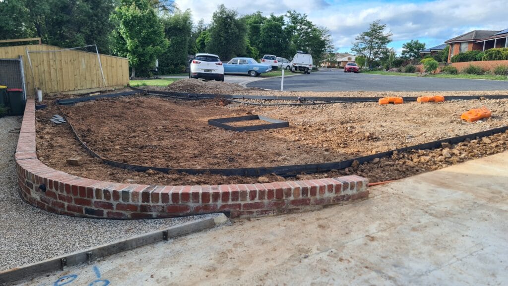 Front garden with lawn and planting, Bacchus Marsh
