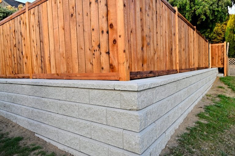 Retaining wall on a Moorabool residential property